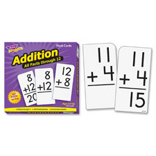 Flash Card, Addition, 3"Wx6"H, 169 CD/BX, MI