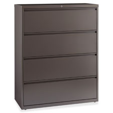 Lateral File, 5-Drawer, 42"x18-5/8"x67-5/8", Medium Tone