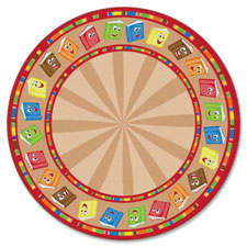 Circle Time Books Rug, Calm, 6' Round, Multi