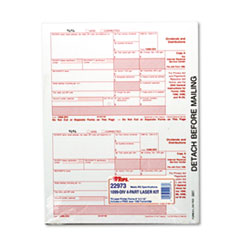Tax Form, 4-Pt, Carbonless, 5-1/2"x8", 75/PK, White