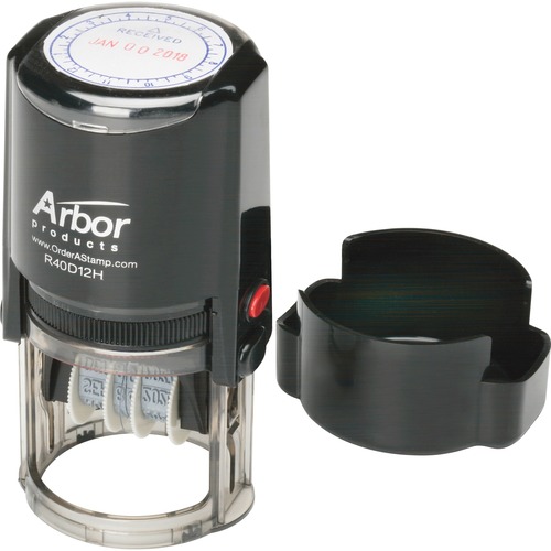 Self-inking Stamp, Time/Date,"Received",Blue/Red Ink Pad