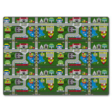 Places To Go Road Rug, Rectangle, 6'x9', Multi
