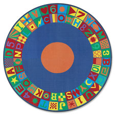 Floors That Teach Rug, Round, 8' Diameter, Multi
