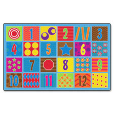Counding Fun Numbered Rug, 7'6x12', Multi