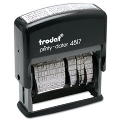 Date Stamp, 12 Message, 3/8"x2", Black