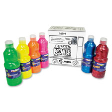 Fluorescent Paint Set, 16oz., Ast