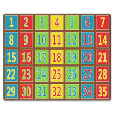 Numbered Row Rug, 123's, 10'9x13'2, Multi