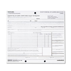 Lading Bill, Short Form, 8-1/2"x7", 3-Pt, 50/PK, White