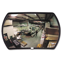 Convex Mirror, Round Rectangular Glass, 15"x24"